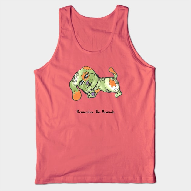 Remember The Animals Funny Dog Beagle T-Shirt (Animal Shelter & Rescue) Tank Top by Olloway